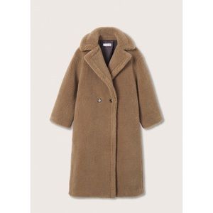 MANGO Maxi lapels faux-fur coat Sz:XS